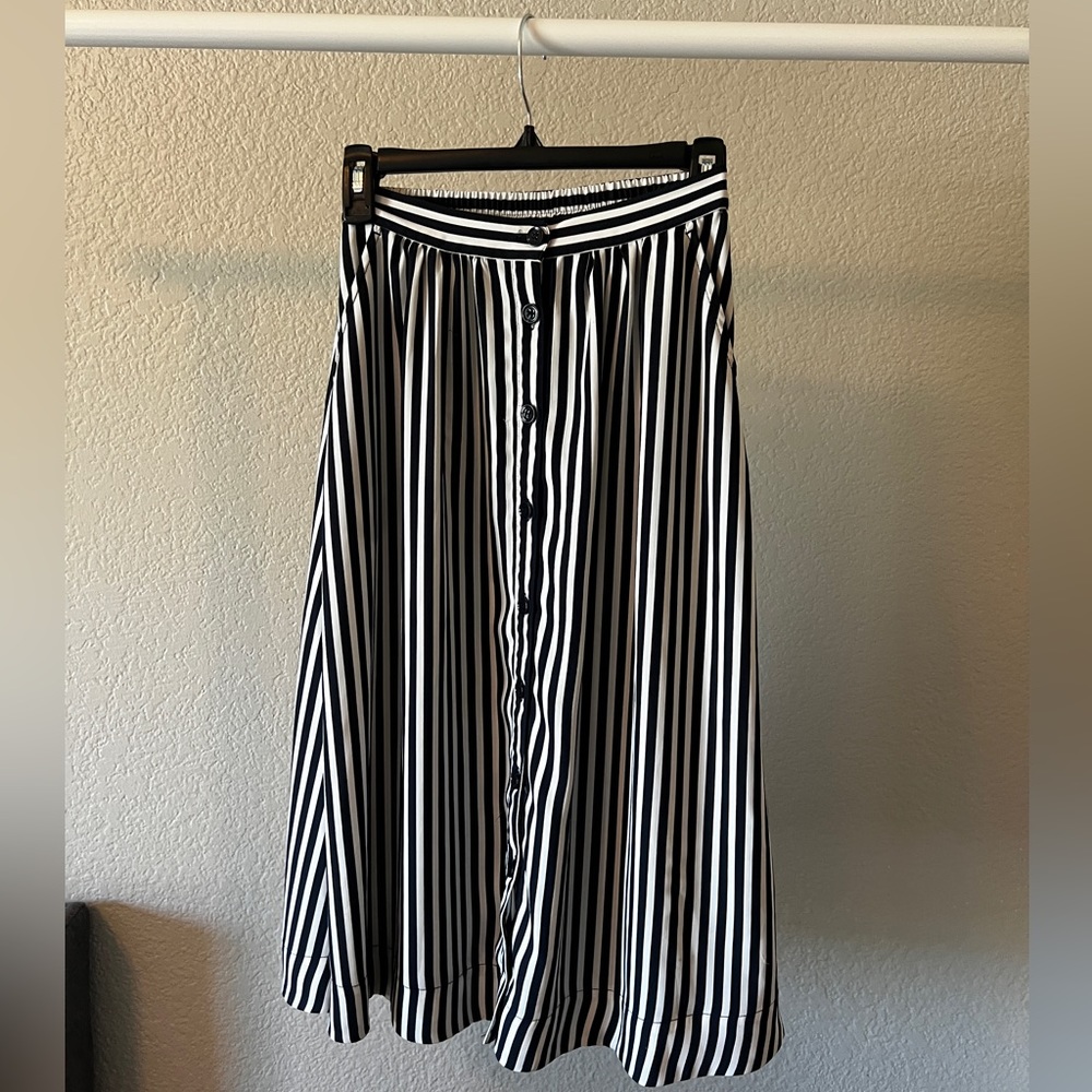Striped Midi Skirt H&M